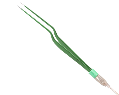 Bipolar forceps with a straight shaft