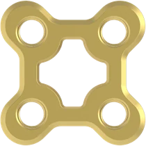 Square plate, 4 holes