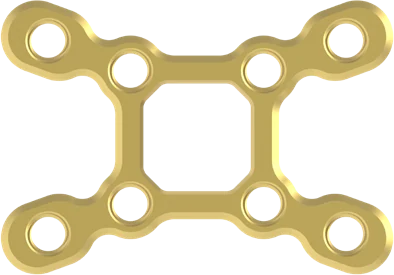 X plate, 8 holes